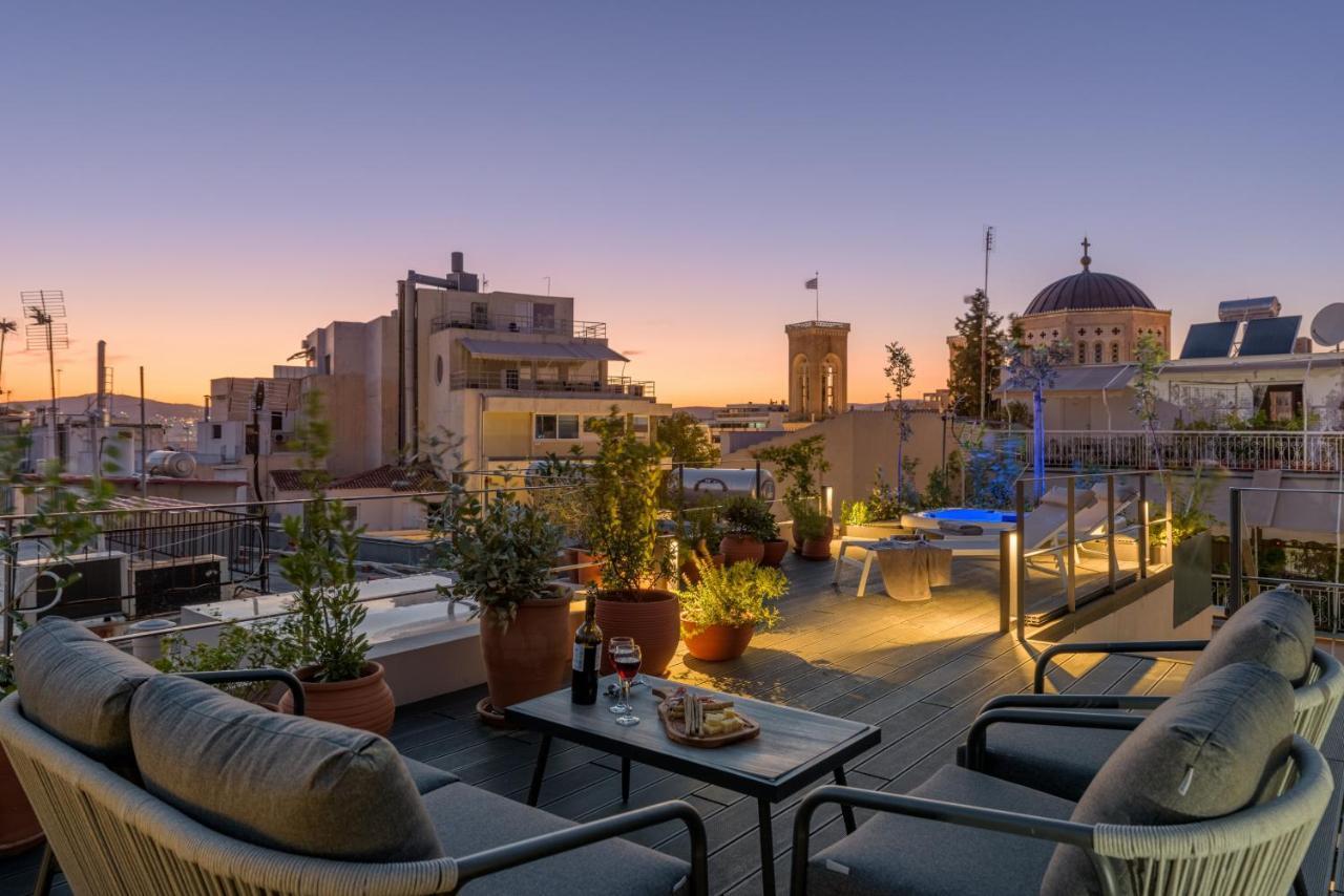 Meno Suite With Private Terrace - Jaccuzzi, Acropolis View Athen Eksteriør bilde
